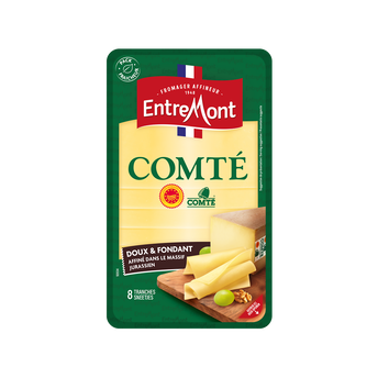 Image de Comté en tranches au lait cru ENTREMONT, 34% de MG