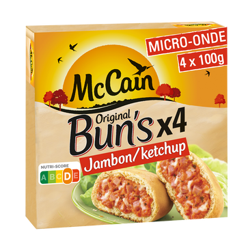 Mc Cain Bun's Au Jambon Et Au Ketchup Mc Cain, 400g