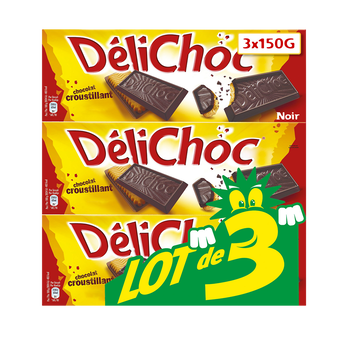 Delacre Delichoc Chocolat Noir Delacre, 3x150g