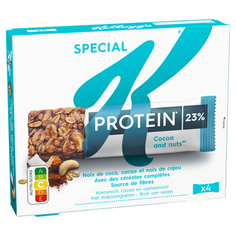 Image de Barres céréales protein coco cacao cajou KELLOGG'S SPECIAL K, 4 barresde 28g