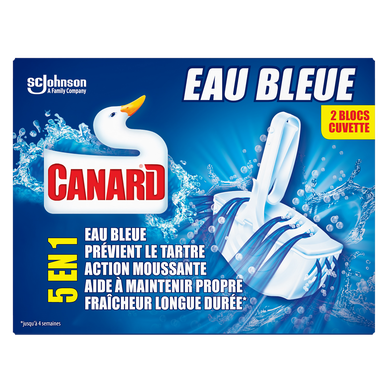Canard WC bloc cuvette solide colorant eau bleue 5 en 1 - Super U, Hyper U,  U Express 