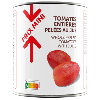 Image de Tomates entières pelées PRIX MINI - Boîte