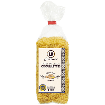 Image de U SAVEURS
Coquillettes aux oeufs IGP d'Alsace SAVEURS sachet