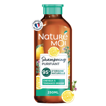 Image de Shampooing purifiant pour cheveux gras NATURE MOI, flacon de