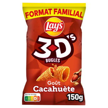 Image de Biscuits apéritifs Saveur Cacahuète - LAY'S 3D'S BUGLES