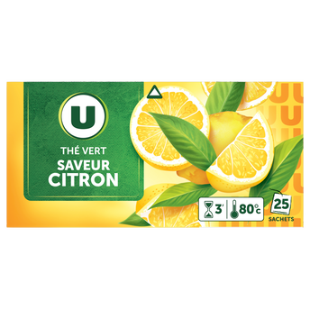 Image de U
Thé vert saveur citron U - Boîte de 25