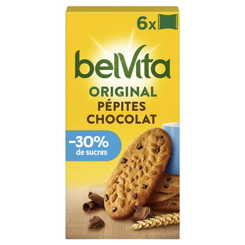 Image de Biscuits Petit Déjeuner céréales et pépites de chocolat Belvita LU