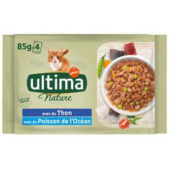 Image de Bouchées pour chat au thon et poisson ULTIMA NATURE