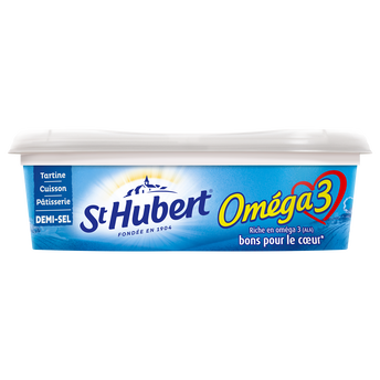 Image de Matière grasse allégée à tartiner 1/2 sel 52%MG ST HUBERT Oméga 3 enrichie en vitamine b1