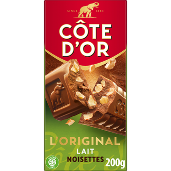 Image de Chocolat au lait aux éclats de noisettes COTE D'OR - Tablette de