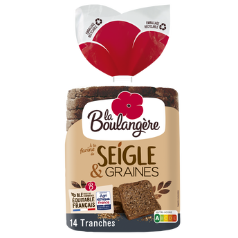 Image de Pain de mie grandes tranches farine de seigle LA BOULANGERE - 12 tranches