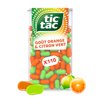 Image de Bonbons TIC TAC x110 pastilles ORANGE & CITRON VERT