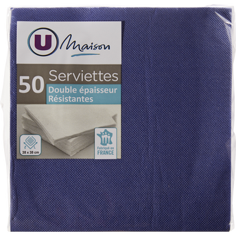 Image de U MAISON
Serviettes 38X38cm Bl