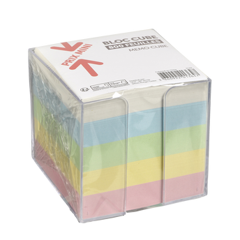 Image de Bloc cube 9x9cm 800 feuilles pastel - PRIX