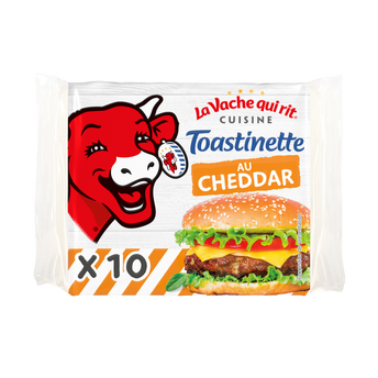 Image de Fromage en tranches Toastinette Hamburger Cheddar VACHE QUI RIT - 10 tranches