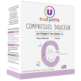 Image de U TOUT PETITS
Compresses douceur bébé 15cmx30cm