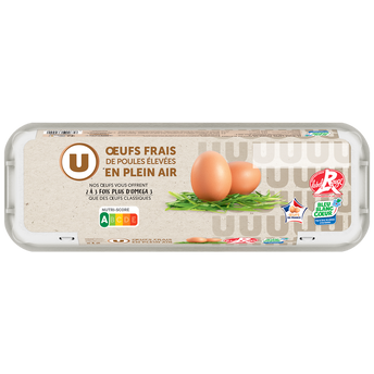 Image de U
Oeufs Plein Air Label rouge Bleu Blanc Coeur - Boîte de