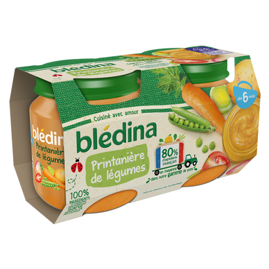 Bledina, assortiment petits pots bebe, des 6 mois, les 4 pots de 200g -  Tous les produits assiettes & petits pots de légumes - Prixing