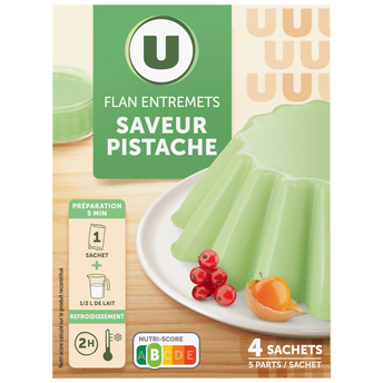 Image de U
Préparation Entremets pour flan pistache, 4 doses