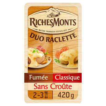 Image de Fromage à raclette duo nature et fumé sans croûte RICHESMONTS