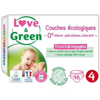 Image de Couches sensitives et écologiques taille 4 LOVE&GREEN