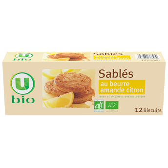 Image de U BIO
Biscuits Sablés bio amandes citron paquet de