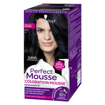 Image de Coloration permanente 210 noir glacé SCHWARZKOPF PERFECT MOUSSE