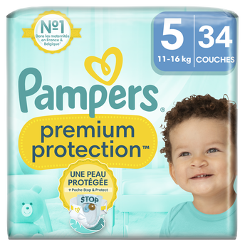 Image de Couches premium protection géant taille 5 PAMPERS