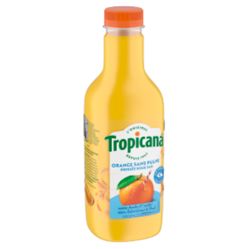 Tropicana Pur Jus Frais D'orange Sans Pulpe Tropicana - Bouteille 90cl
