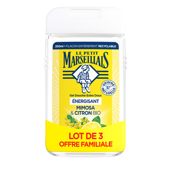 Image de Gel douche extra doux Mimosa & Citron bio LE P.MARS