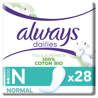 Image de Protège slips coton organic normal ALWAYS