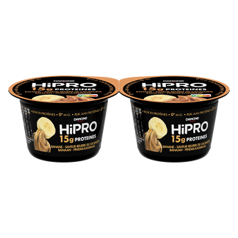 Image de Yaourt banane beurre cacahuète protéiné 0%mg HIPRO