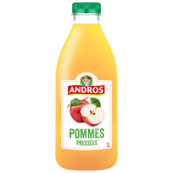 Image de Jus de pomme 100% Pur Jus sans sucres ajoutés réfrigéré ANDROS - Bouteille de