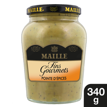 Image de Moutarde fins gourmets et pointe d'épices MAILLE, bocal de