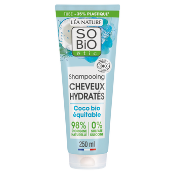 Image de Shampooing cheveux hydratés coco et acide hyaluronique SO BIO