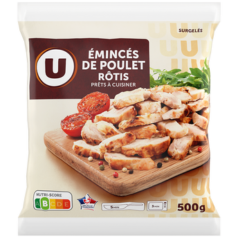 Image de U
Emincés de poulet rôtis cuits surgelés