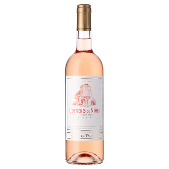 Image de Vin Costières de Nîmes AOP rosé COMTE DE VALMONT, bouteille de