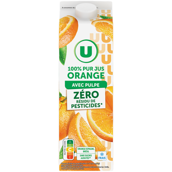 Image de U
Pur jus d'oranges pressées avec pulpe zrp U brick