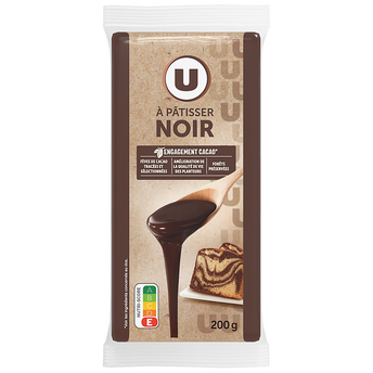Image de U
Chocolat noir 52% à patisser 3 Tablettes de