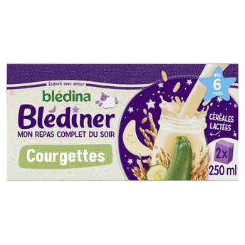 Image de Lait et céréales bébé soir aux légumes courgettes dès 6 mois BLEDINERBLEDINA