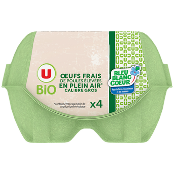 Image de U BIO
Gros oeufs Plein air Bleu Blanc Coeur - Boîte de