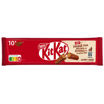 Image de Barres de chocolat au lait KITKAT - 10 barres de