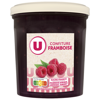 Image de U
Confiture de framboises 50% de fruits