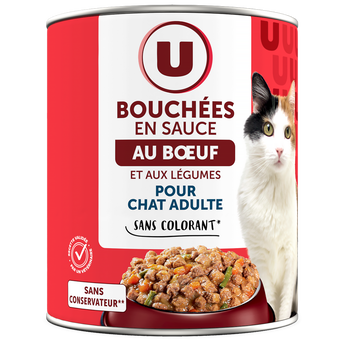 Image de U
Boîte pour chat Bouchées au boeuf en sauce