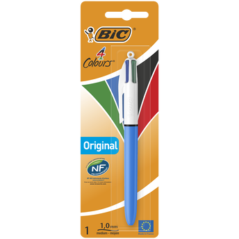 Image de Stylo bille 4 couleurs BIC, pointe moyenne