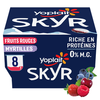 Image de Yaourt Skyr fruits rouges, myrtille YOPLAIT SKYR