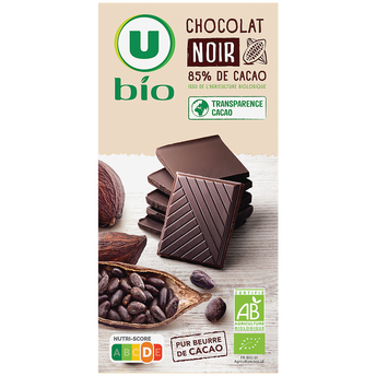 Image de U BIO
Chocolat noir 85% tablette de