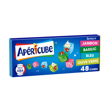 Apéricube Spécialité Fromagère Fondu Cocktail 19% De Matière Grasse Apericube, X48 Soit 250g