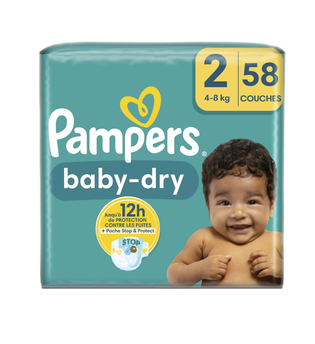 Image de Couches-culottes baby-dry taille 2 4kg-8kg PAMPERS