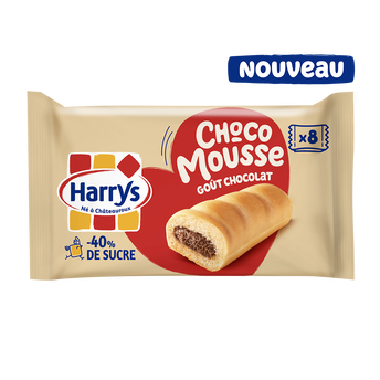 Image de Gâteaux moelleux fourrés chocolat Choco Mousse moins de sucres HARRYS- X8